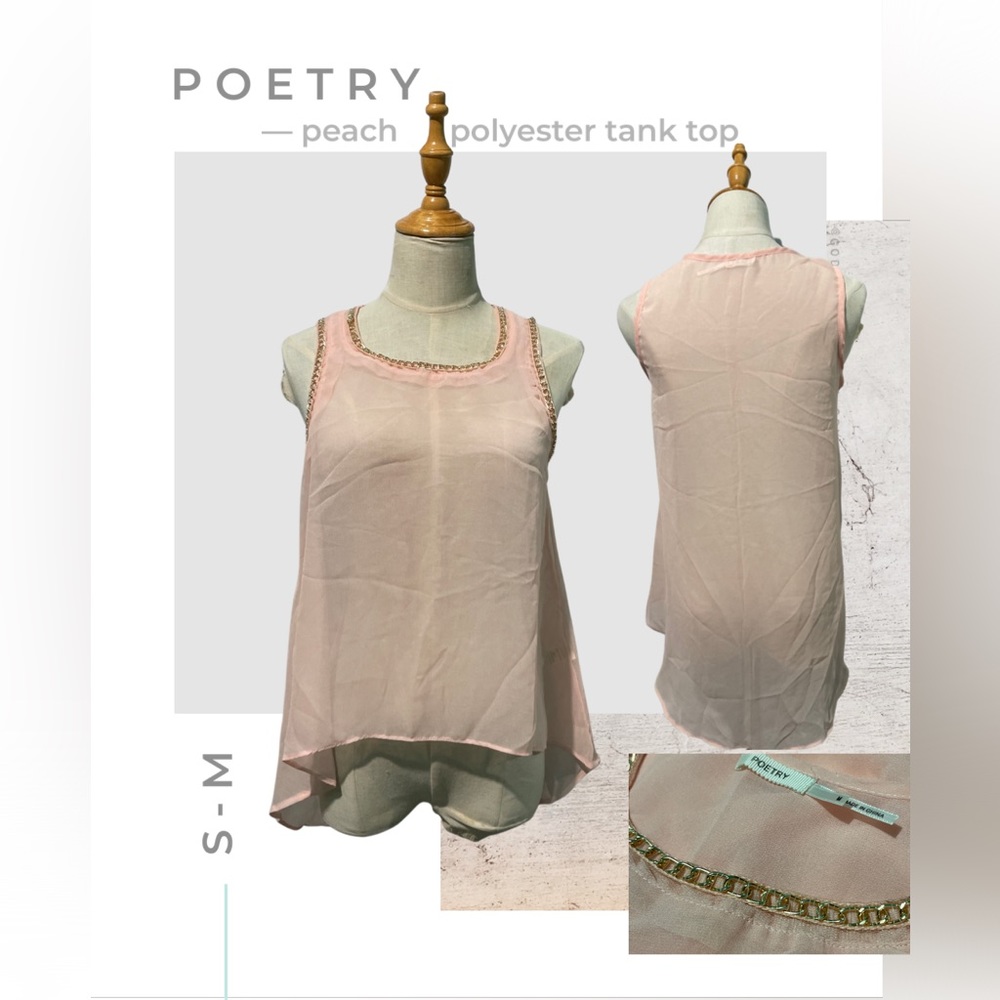 PEACH POLYESTER TANK TOP
